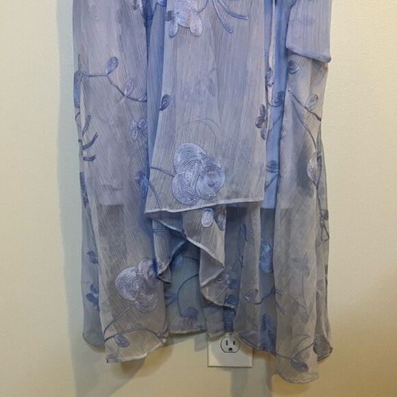 DKNY Women’s Blue Faux Wrap Midi Dress Size 10 - Picture 6 of 8